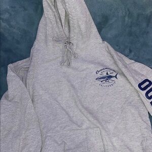 Ocean Pacific Gray Hoodie with Blue Oceanside Print